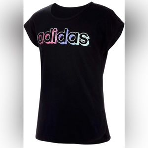 Adidas | Girls' Side Slit Black T-Shirt | Size L (14) | NWOT NEW